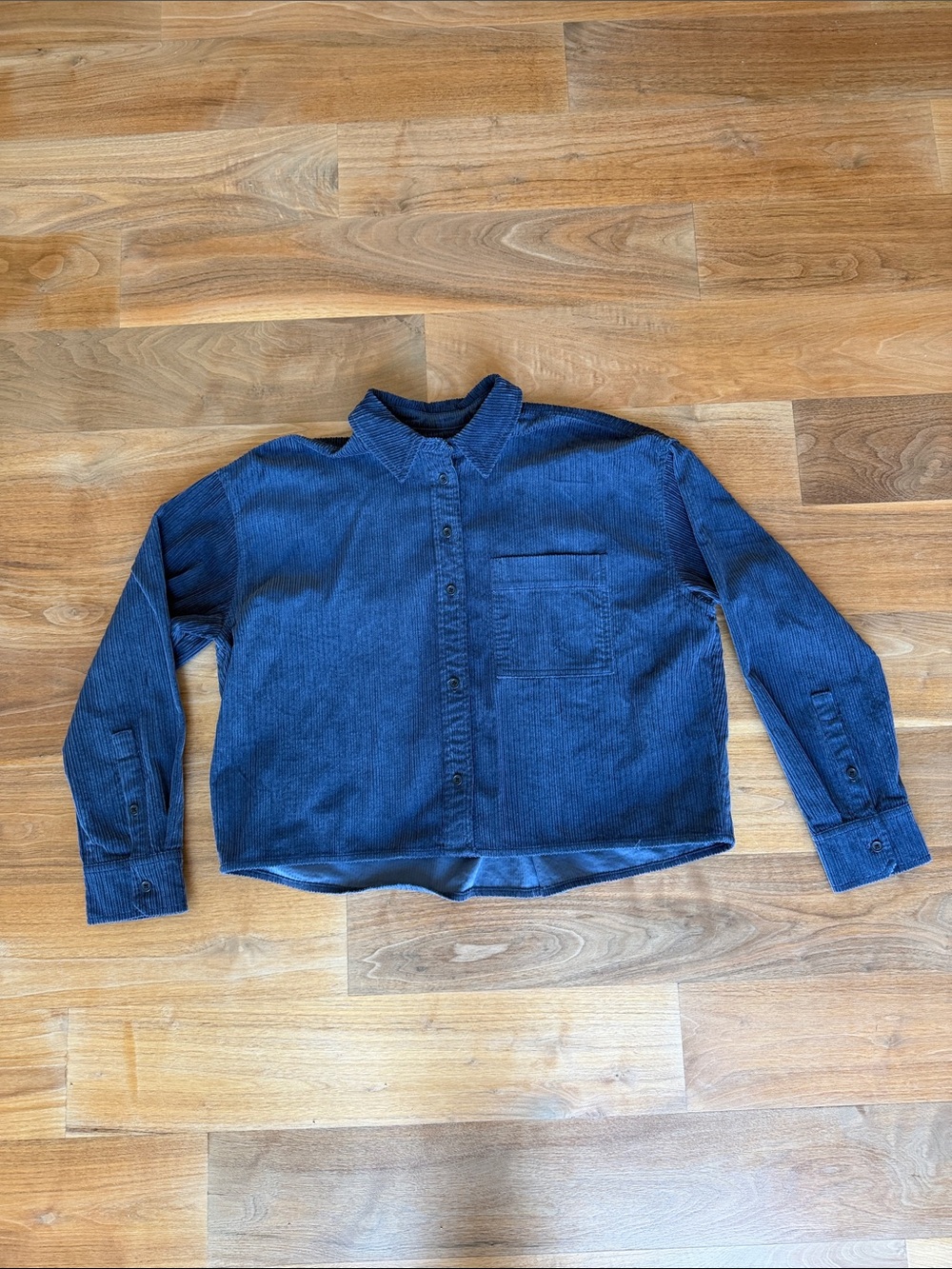 Madewell Oversized Corduroy Button-Down in Deep Navy